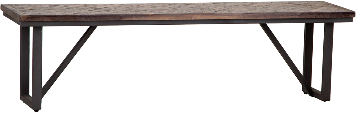 Kettle Interiors BA 1.6m Dining Bench - Teak & Iron