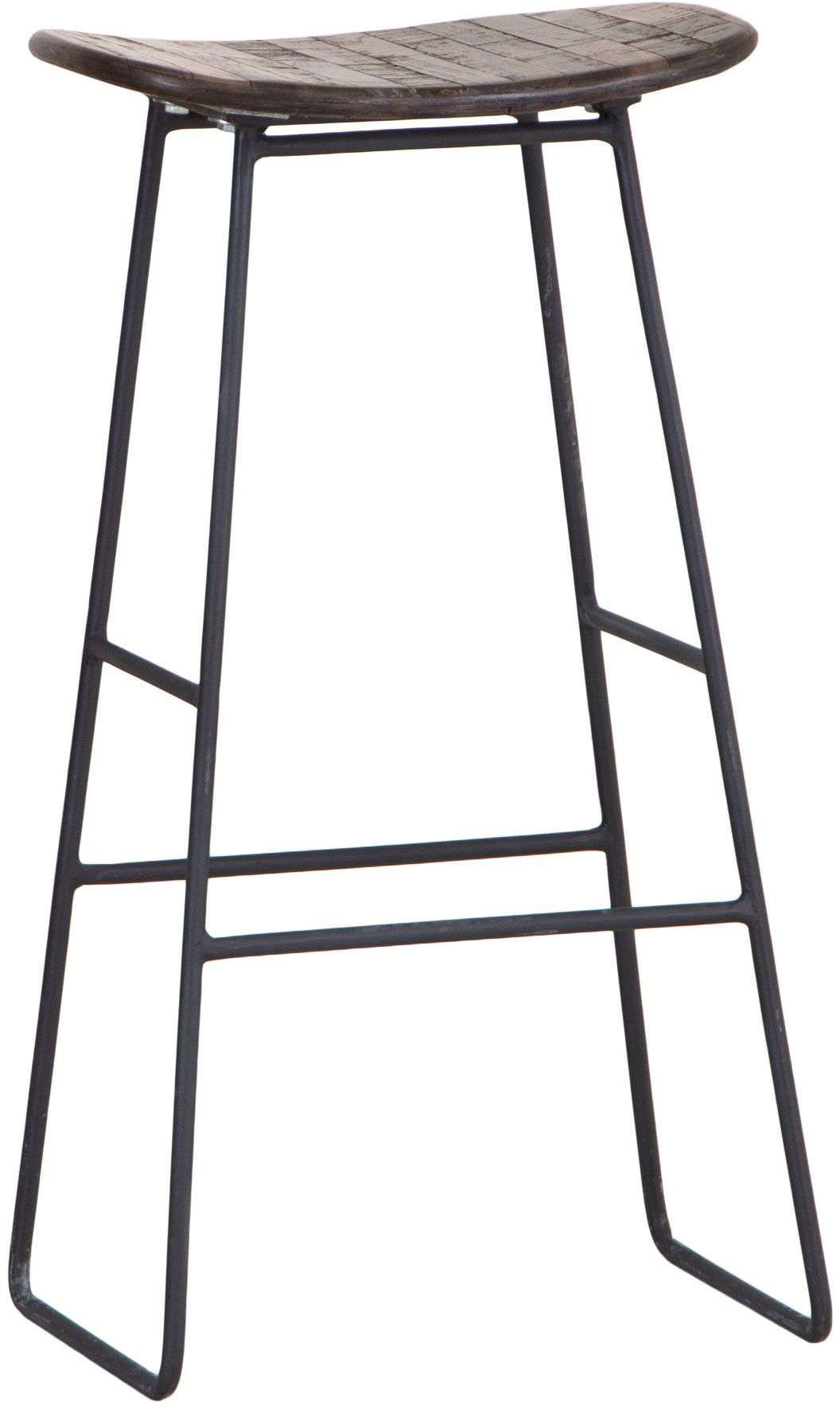 Kettle Interiors BA Bar Stool - Teak & Iron