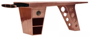 Carlton Furniture Aviator Half Wing Desk Copper | Shackletons