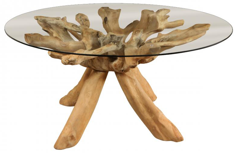 Carlton Furniture   Root Table   130cm Glass Top | Shackletons