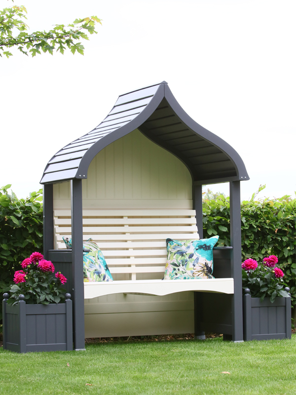 AFK Garden Products Orchard Arbour Charcoal and Cream