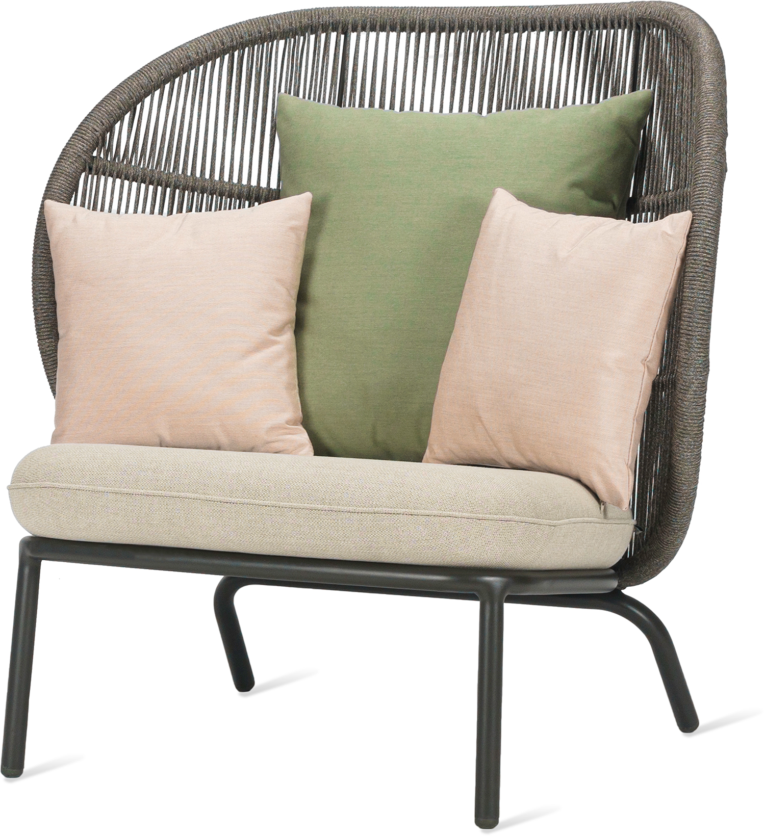 Vincent Sheppard Kodo Cocoon Fossil Grey Chair Almond