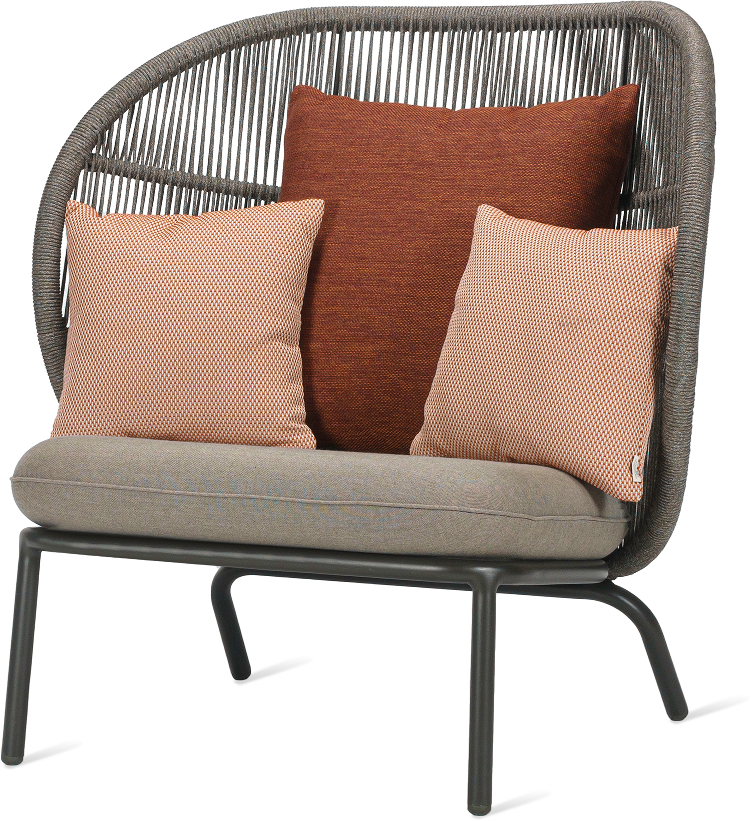 Vincent Sheppard Kodo Cocoon Fossil Grey Chair Carbon Beige