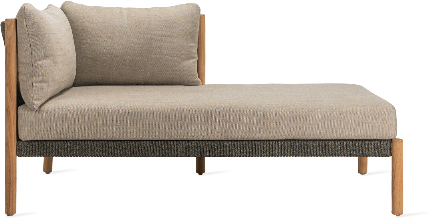 Vincent Sheppard Lento Modular Chaise Longue Left Quick Ship Set Stone