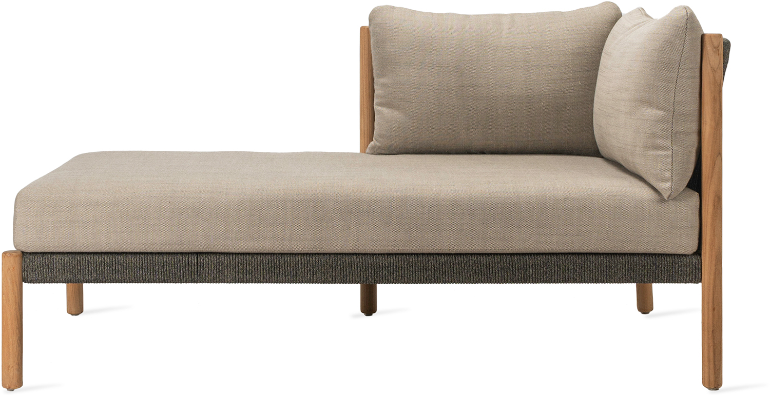 Vincent Sheppard Lento Modular Chaise Longue Right Quick Ship Set Stone