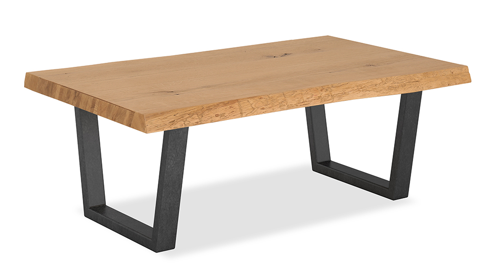 Corndell Furniture Euston Coffee Table with Metal Legs - Waxed Oak