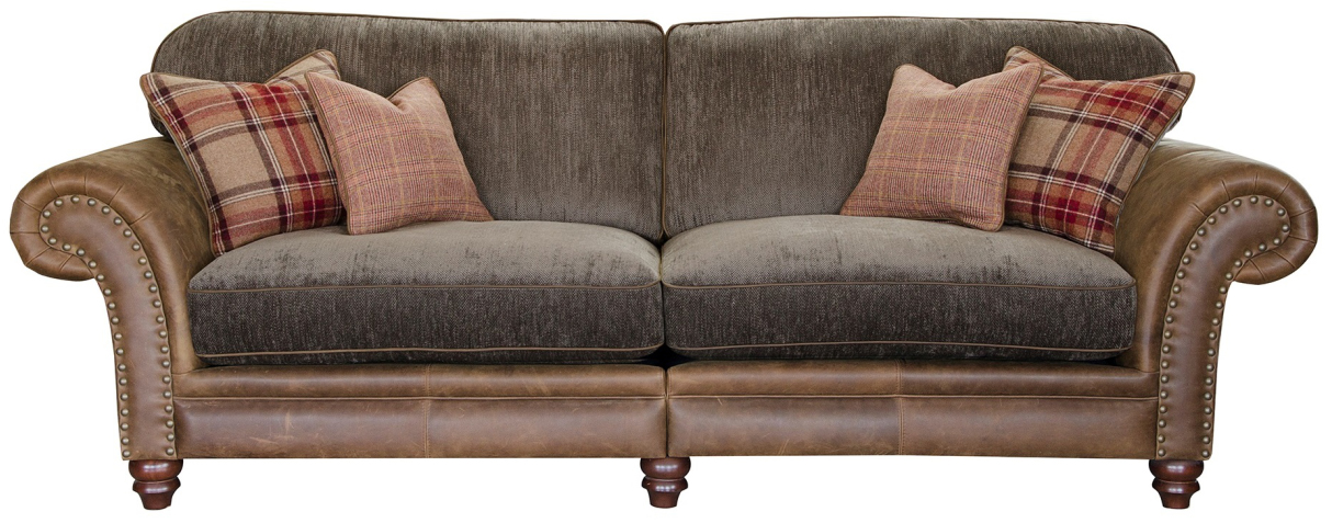 Alexander & James Hudson Standard Back 4 Seater Split Sofa Jin Brown