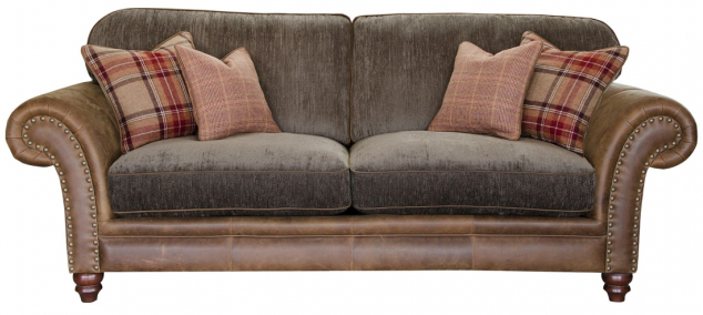 Alexander & James Hudson Standard Back 3 Seater Sofa Jin Brown