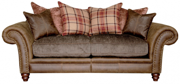 Alexander & James Hudson Pillow Back 2 Seater Sofa Jin Brown