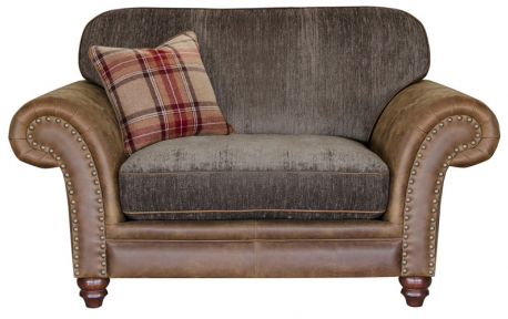 Alexander & James Hudson Standard Back Snuggler Chair Jin Brown
