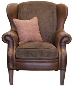 Alexander & James Hudson Wing Chair in Jin Brown