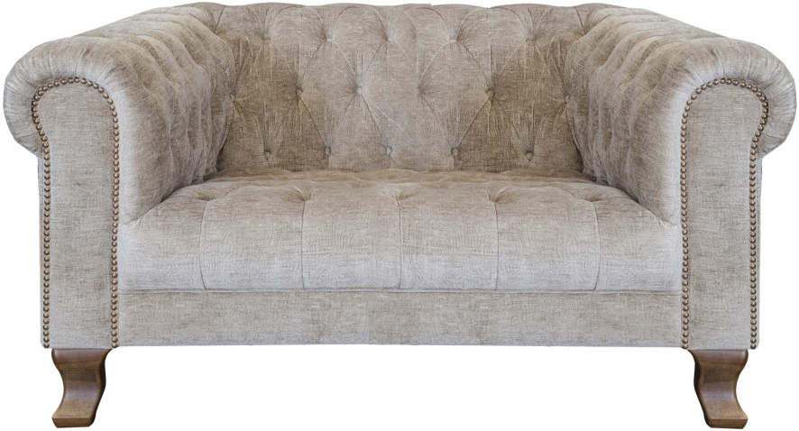 Alexander & James Vivienne Snuggler Deep Depth Chair No Scatters in Dickens Mushroom