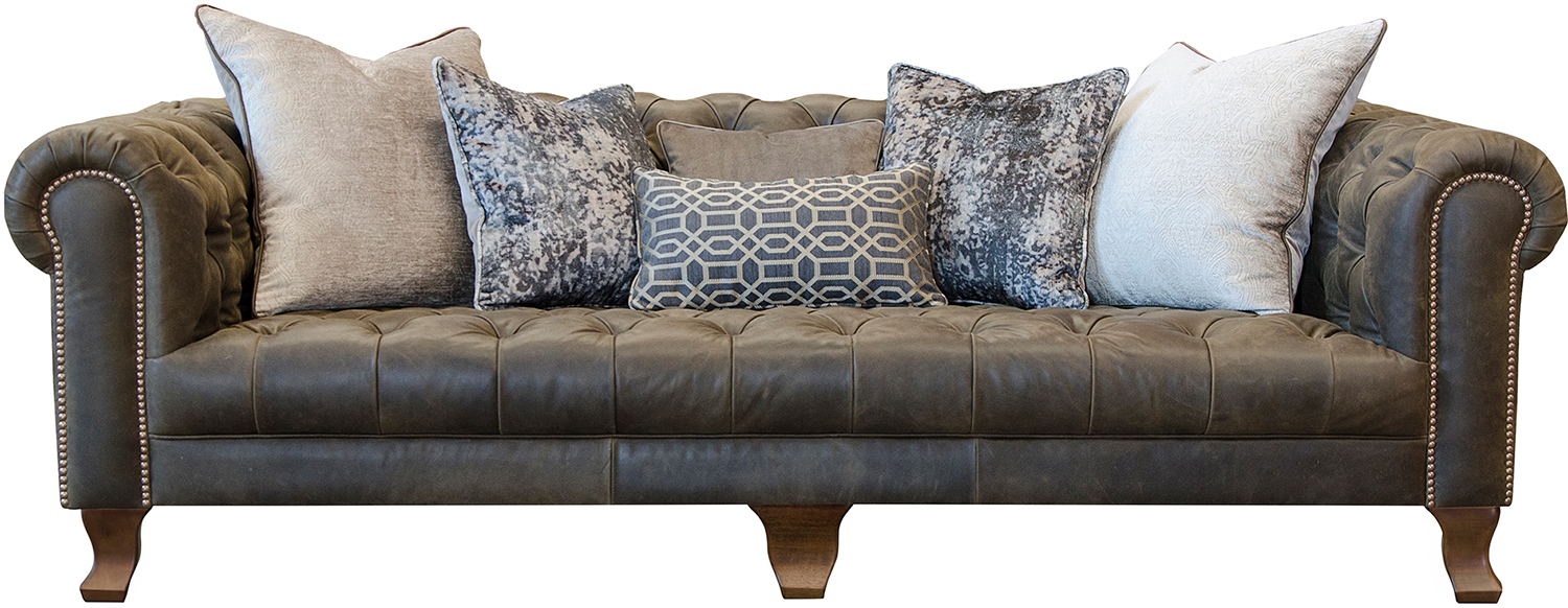 Alexander & James Vivienne Maxi Sofa Shallow Depth Including Scatters in Jin Black