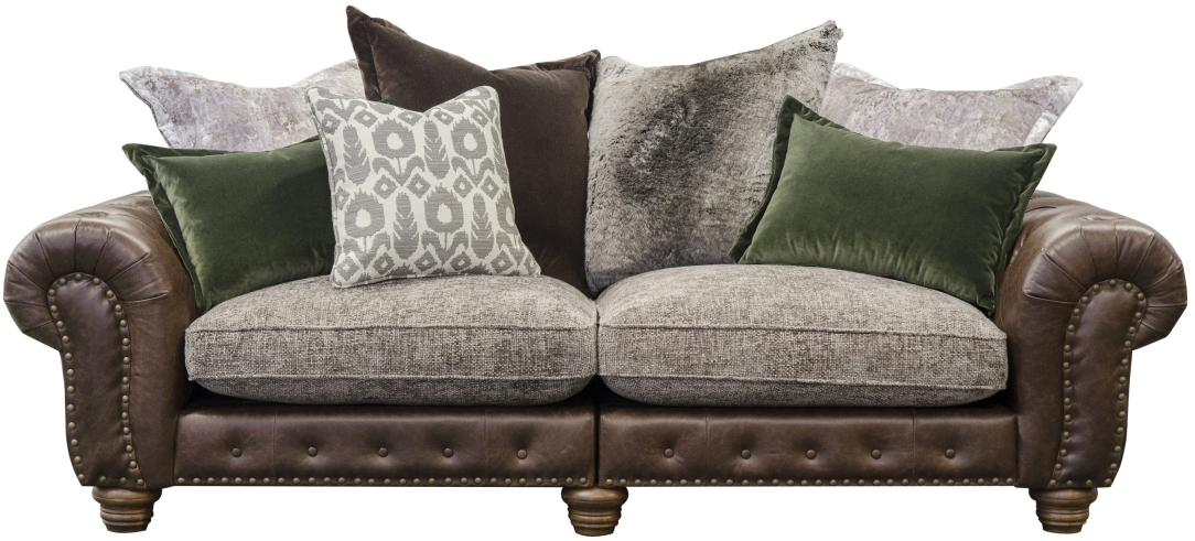Alexander & James Wilson Large Split Sofa Pillow Back in Satchel Nutmeg