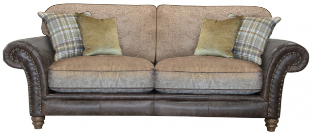 Alexander & James Hudson Standard Back 3 Seater Sofa Satchel Nutmeg