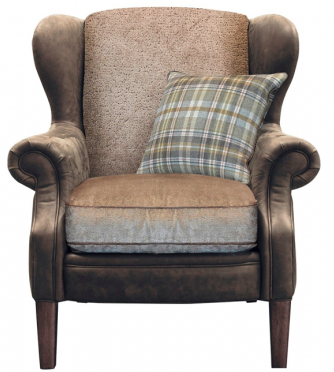 Alexander & James Hudson Wing Chair in Satchel Nutmeg