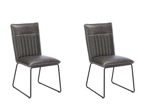Pair of Baker Cooper Dining Chairs Grey | Shackletons