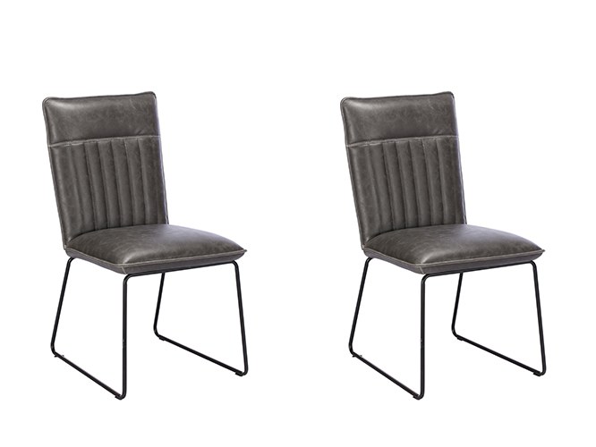 Pair of Baker Cooper Dining Chairs   Grey | Shackletons
