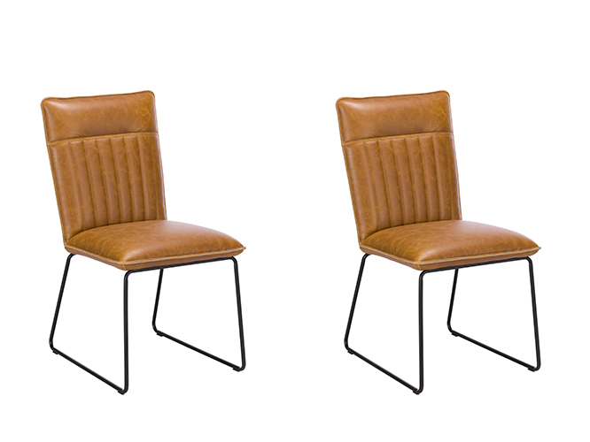 Pair of Cooper Dining Chairs – Tan