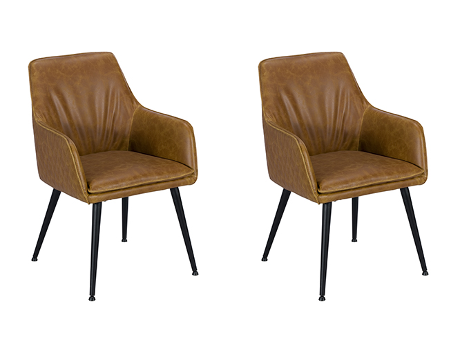 Pair of Baker Oliver Arm Chairs   Tan | Shackletons