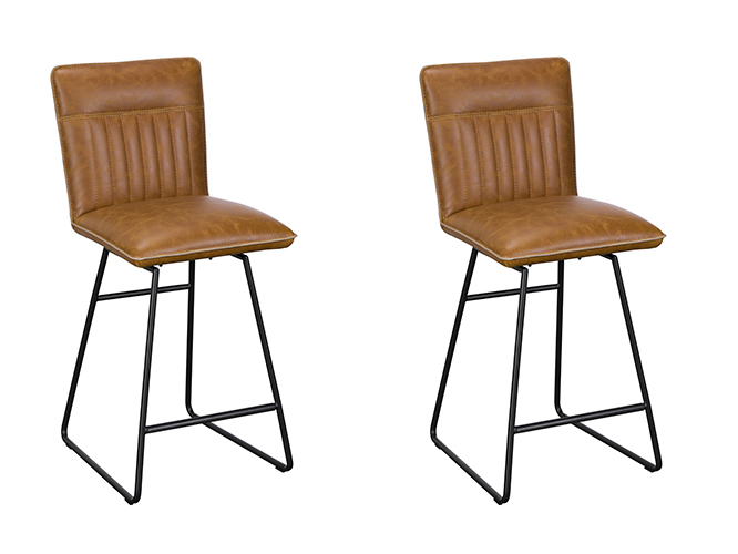 Pair of Cooper Bar Chairs – Tan