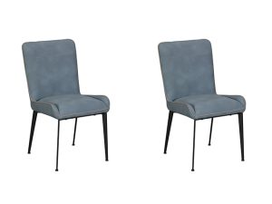 Pair of Baker Rebecca Dining Chairs Blue | Shackletons