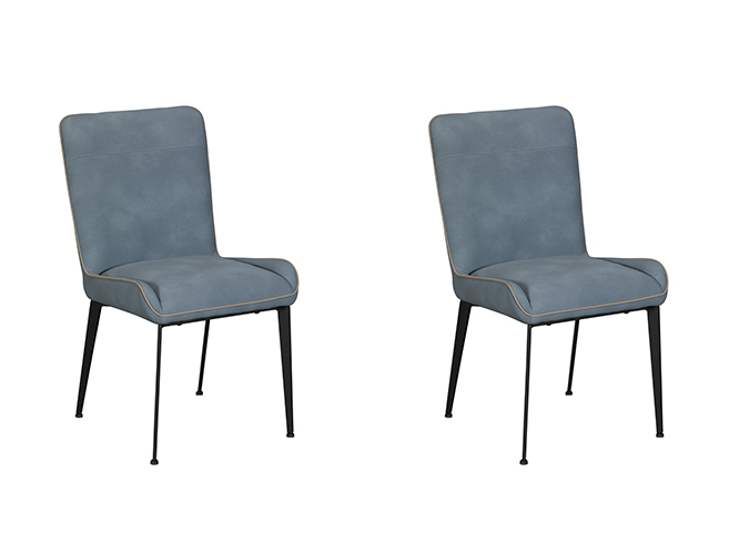 Pair of Rebecca Dining Chairs Blue