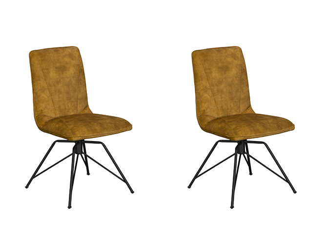 Pair of Baker Lola Dining Chairs Gold | Shackletons