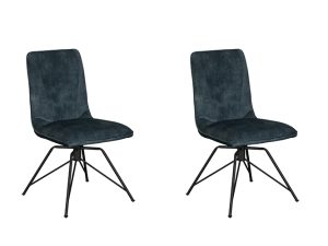Pair of Baker Lola Dining Chairs Teal | Shackletons