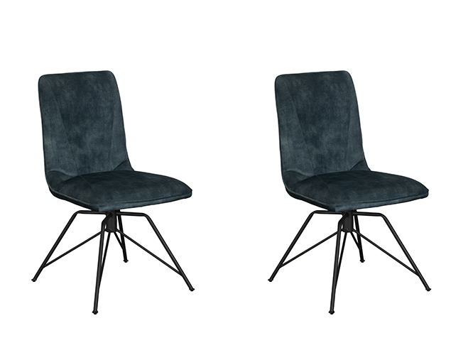 Pair of Baker Lola Dining Chairs Teal