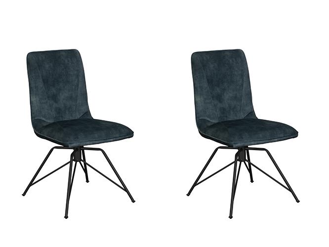 Pair of Lola Dining Chairs Teal