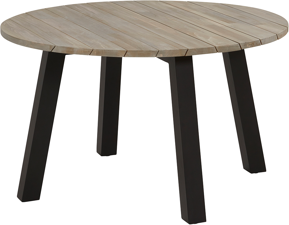 4 Seasons Outdoor Derby 130cm Round Table with Aluminium legs