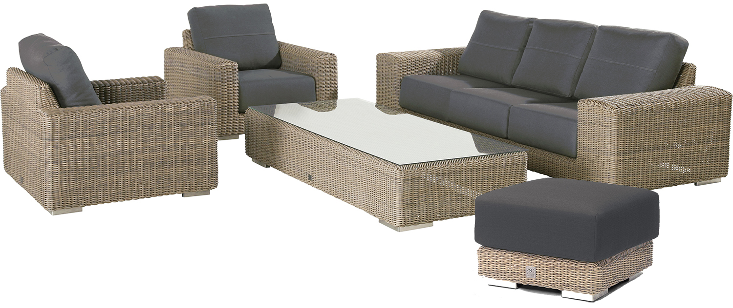 4 Seasons Outdoor Kingston Lounge Set in Pure Weave