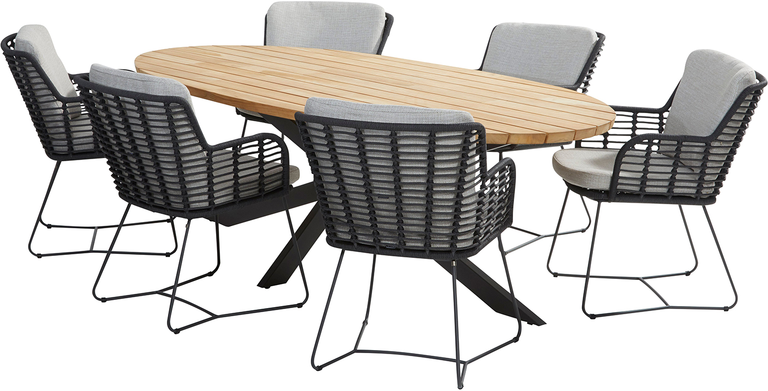 4 Seasons Outdoor Fabrice 6 Seat Dining Set