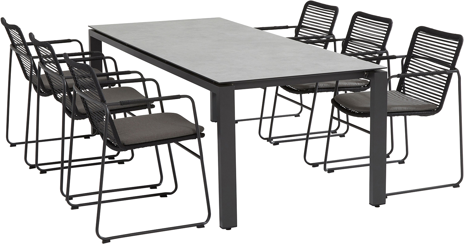 4 Seasons Outdoor Elba 6 Seat Dining Goa Set