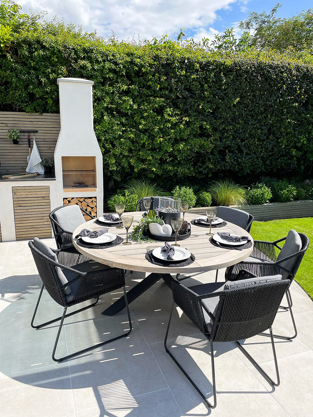 4 Seasons Outdoor Accor 6 Seat Louvre Dining Set