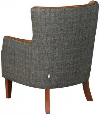 Stanford Chair in Moreland Harris Tweed Fabric and Leather