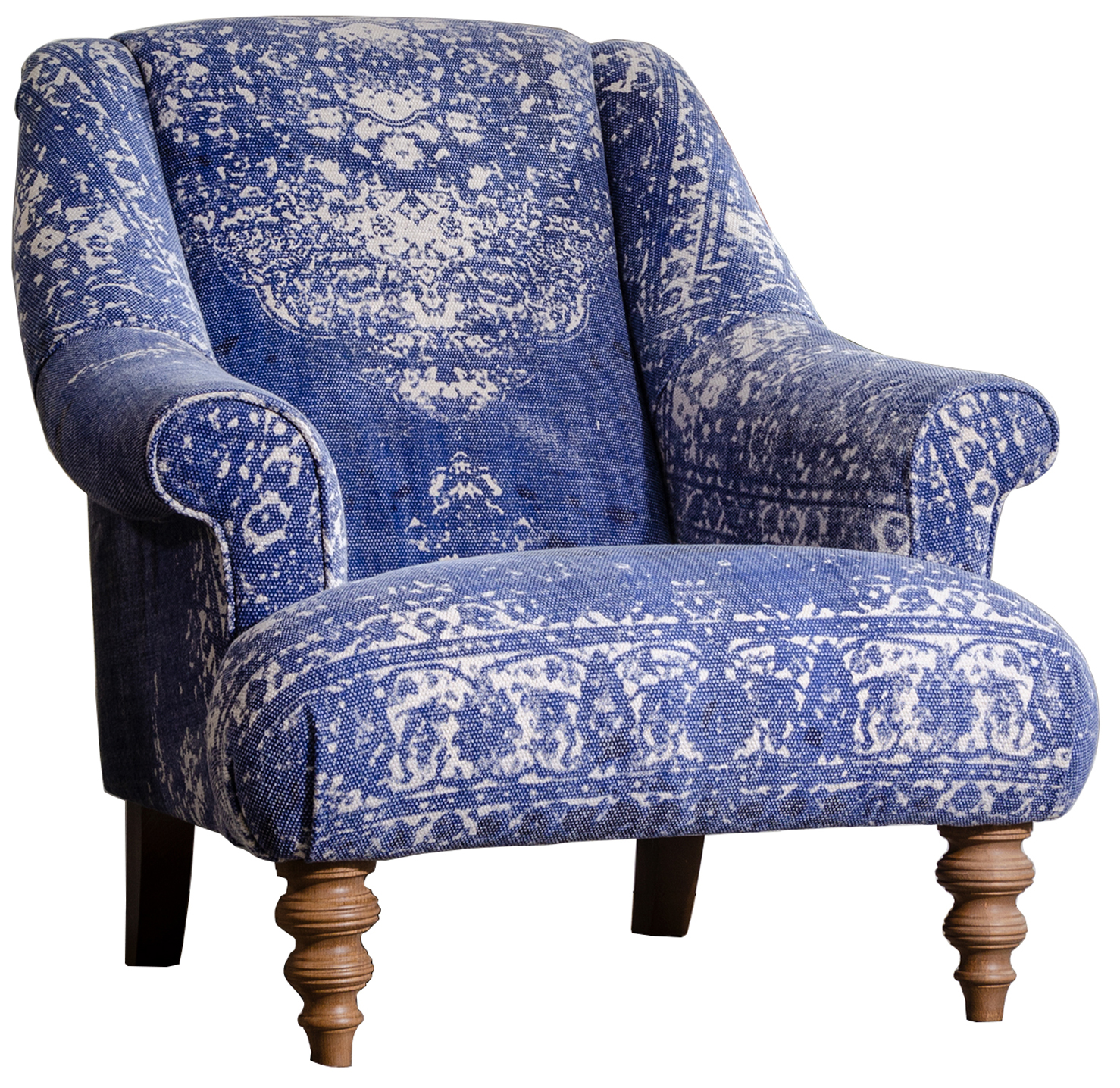 Tetrad Jacaranda Chair in Bagru Indigo