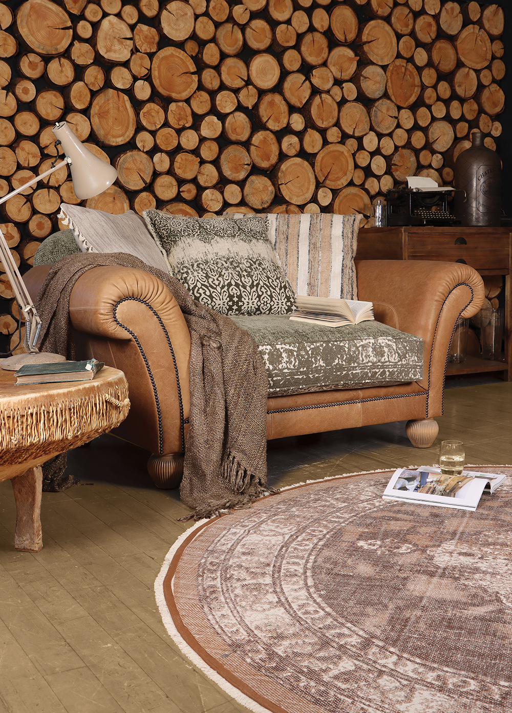 Tetrad Montana Snuggler Sofa in Atacama Nutmeg Leather