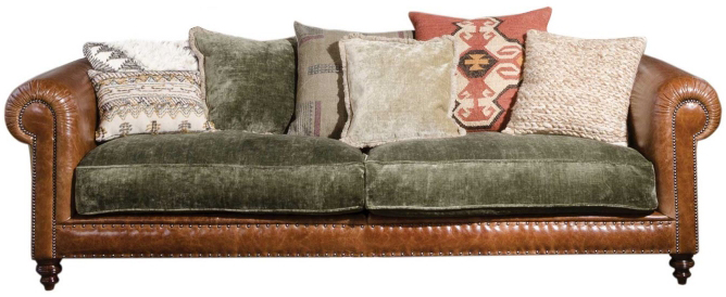 Tetrad Constable Midi Sofa in Galveston Bark Leather | Shackletons