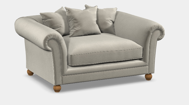 Tetrad Elgar Snuggler Sofa in Bottega Natural Fabric