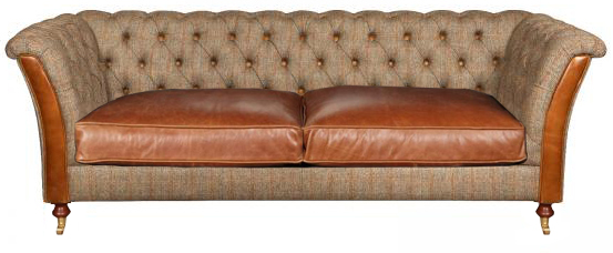 Vintage Sofa Company Granby 3 Seat Sofa in Hunting Lodge Fabric