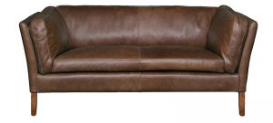 Vintage Sofa Company Bugsy Compact 2 Seat Sofa in Espresso Leather | Shackletons