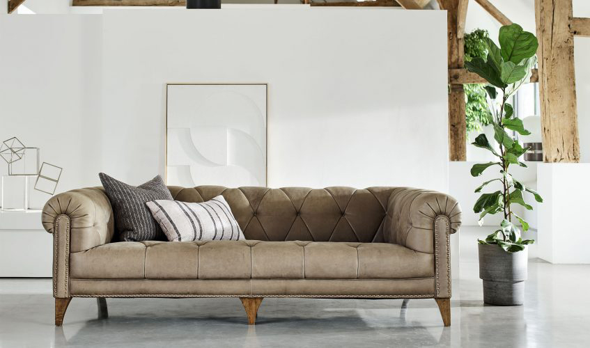 Alexander & James Luisa 3 Seat Sofa in Soul Taupe