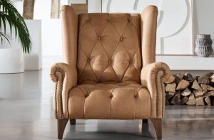 Alexander James Ossie Chair in Soul Camel Leather | Shackletons