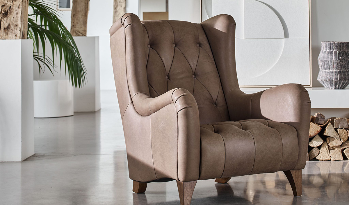 Alexander & James Viola Chair in Soul Chocolate Leather