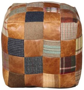 Vintage Sofa Company Bean Bag   Leather  Wool Mix | Shackletons