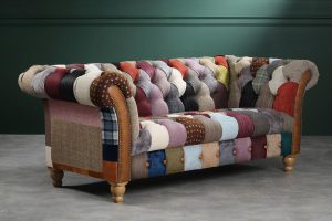 Vintage Sofa Company Harlequin Patchwork 2 Seat Sofa NEW DESIGN Patchwork Sides | Shackletons
