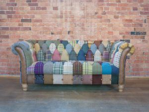 Vintage Sofa Company Harlequin Patchwork 2 Seat Sofa NEW DESIGN   Patchwork Sides | Shackletons