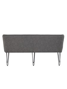 Kettle Interiors Urban Studded back bench 180cm with hairpin legs Grey | Shackletons